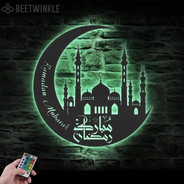 Ramadan-Mubarak-Moon-Metal-Wall-Art-LED-Light-2-1