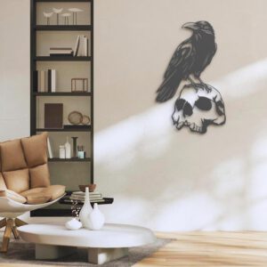 Raven-Metal-Wall-Art-LED-Light-2