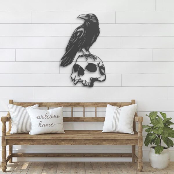 Raven-Metal-Wall-Art-LED-Light