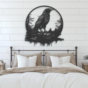 Raven-Metal-Wall-Art-with-LED-Light-3-1