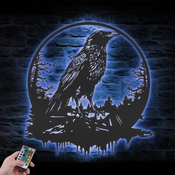 Raven-Metal-Wall-Art-with-LED-Light-8-1