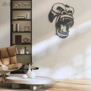 Roaring-Gorilla-Angry-Metal-Wall-Art-LED-Light-3