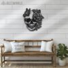 Rose-Sugar-Skull-Metal-Wall-Art-with-LED-Light-5