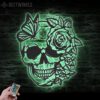 Rose-Sugar-Skull-Metal-Wall-Art-with-LED-Light-8