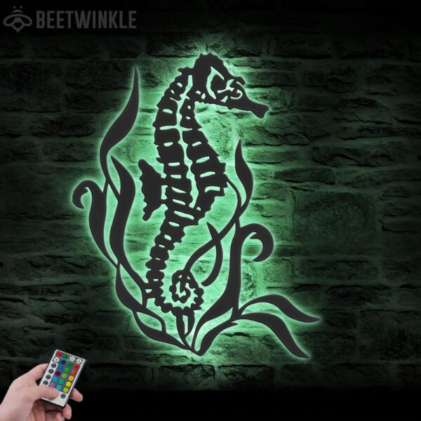 Seahorse-Metal-Wall-Art-LED-Light-6