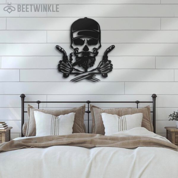 Skull-Welding-Metal-Wall-Art-LED-Light-5