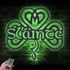 Slainte-Slainte-Celtic-Knot-Shamrock-Metal-Wall-Art-LED-Light-2