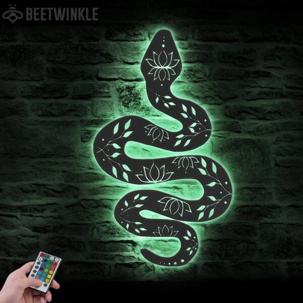 Snake-Lotus-Phase-Metal-Wall-Art-with-LED-Light-8