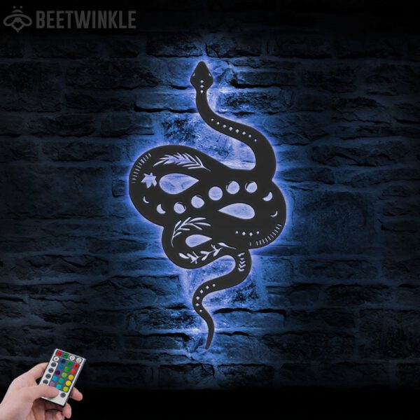 Snake-Moon-Phase-Metal-Wall-Art-with-LED-Light-3