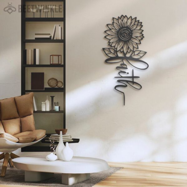 Sunflower-Faith-Metal-Wall-Art-LED-Light-3