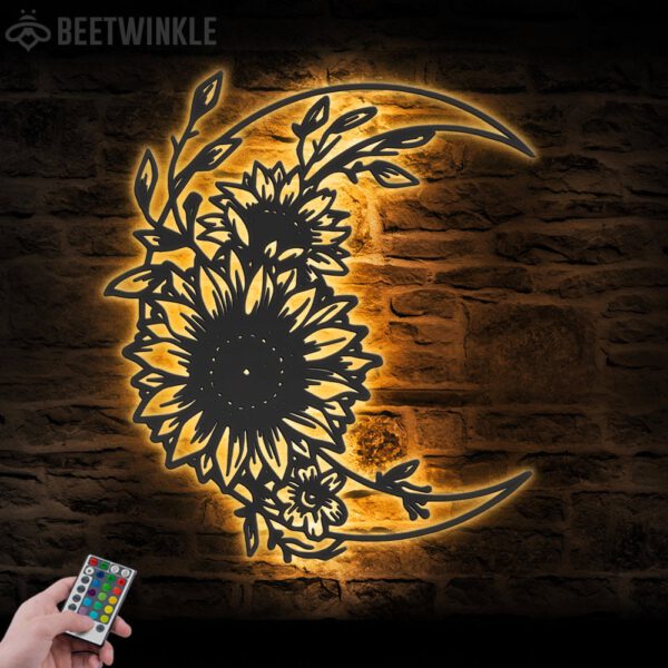 Sunflower-Farmhouse-Metal-Wall-Art-LED-Light-2-2