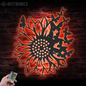 Sunflower-Farmhouse-Metal-Wall-Art-LED-Light-2