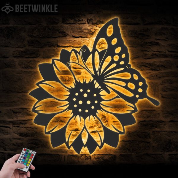 Sunflower-Farmhouse-Metal-Wall-Art-LED-Light-3-3