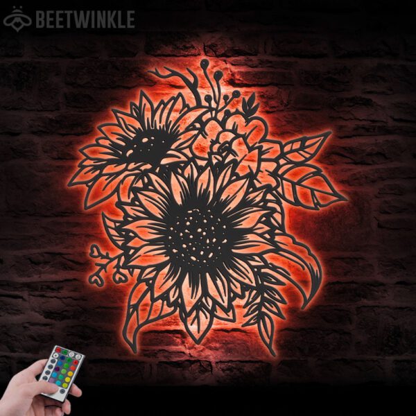 Sunflower-Farmhouse-Metal-Wall-Art-LED-Light-7-1