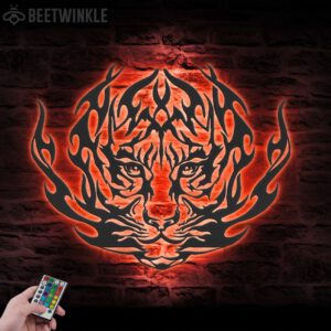 Tiger-Metal-Wall-Art-with-LED-Light-3