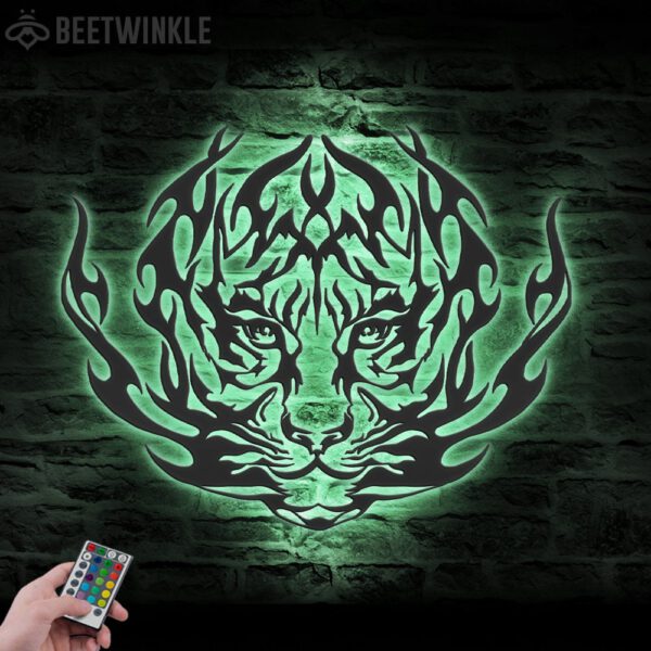 Tiger-Metal-Wall-Art-with-LED-Light-4