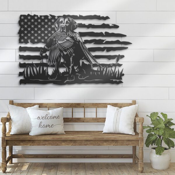 US-Flag-Pheasant-English-Pointer-Dog-Hunting-Metal-Wall-Art-LED-Light_6