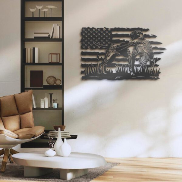 US-Flag-Pheasant-German-Shorthaired-Pointer-Dog-Hunting-Metal-Wall-Art-LED-Light_8