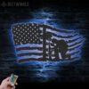 US-Soldier-Kneeling-Praying-At-Memorial-Cross-Metal-Wall-Art-Led-Light