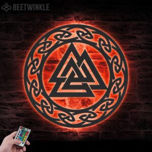 Valknut-Metal-Wall-Art-LED-Light-2-1