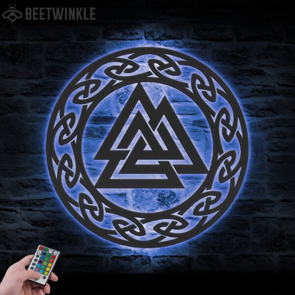 Valknut-Metal-Wall-Art-LED-Light-6-1