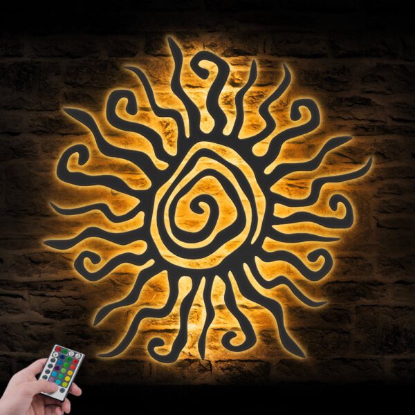 Wacky-Sun-Metal-Wall-Art-LED-Light-8