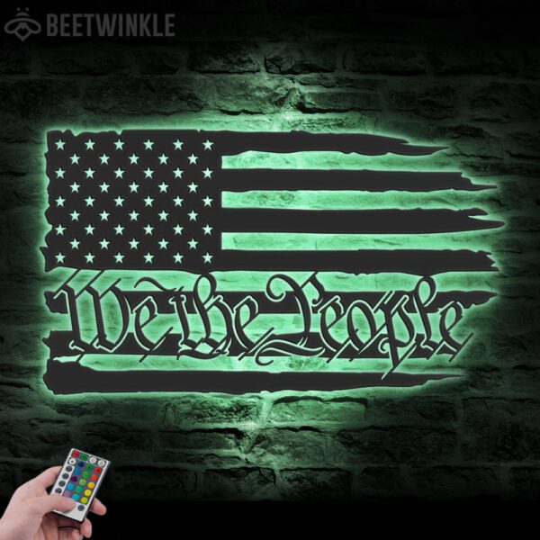 We-The-People-Distressed-American-Flag-Metal-Wall-Art-With-Led-Light-8