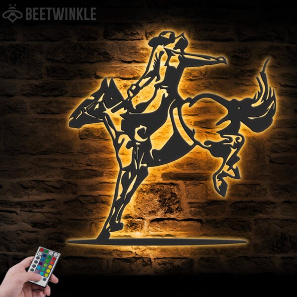 Western-Cowboy-Texas-Metal-Wall-Art-LED-Light-8-1