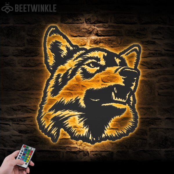 Wolf-Angry-Metal-Wall-Art-LED-Light-2