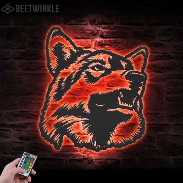 Wolf-Angry-Metal-Wall-Art-LED-Light-5