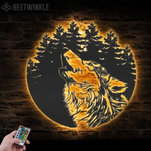 Wolf-In-Forest-Metal-Wall-Art-LED-Light-2-1