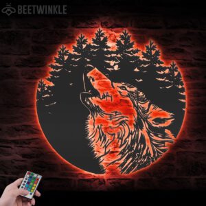 Wolf-In-Forest-Metal-Wall-Art-LED-Light-3-1