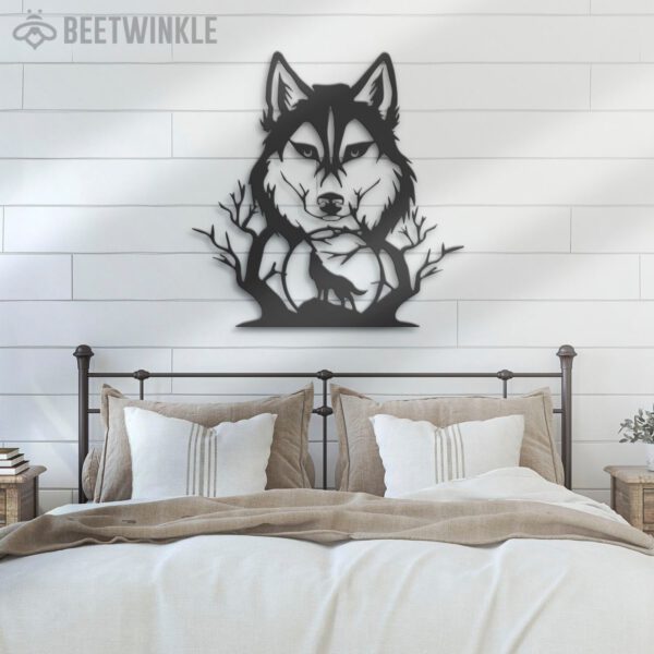 Wolf-In-Forest-Metal-Wall-Art-LED-Light-7