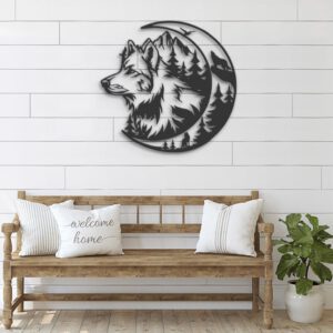 Wolf-On-The-Moon-Metal-Wall-Art-LED-Light-2-2