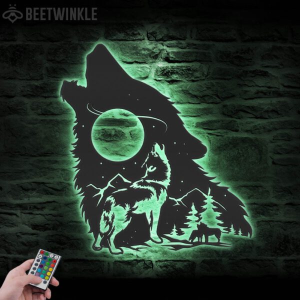 Wolf-On-The-Moon-Metal-Wall-Art-LED-Light