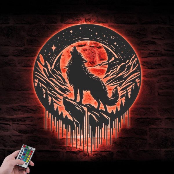 Wolf-On-The-Moon-Metal-Wall-Art-LED-Light-8-3