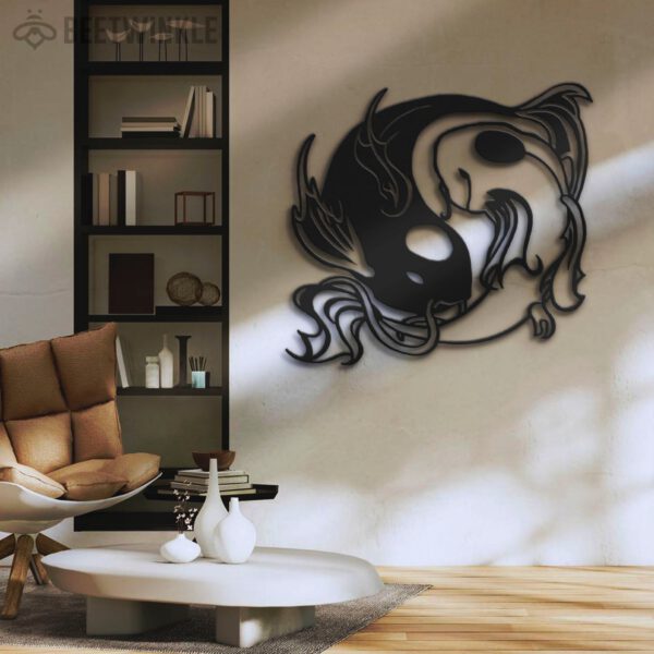 Yin-Yang-Koi-Fish-Metal-Wall-Art-LED-Light-1