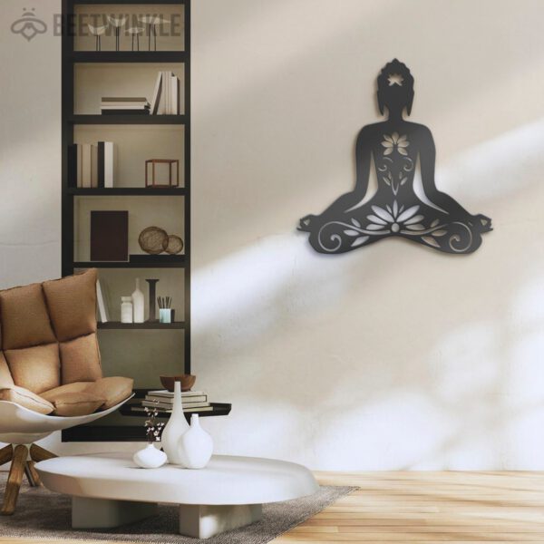 Yoga-Buddha-Lotus-Metal-Wall-Art-LED-Light-6