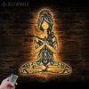 Yoga-Girl-In-Hippie-Style-Metal-Wall-Art-with-LED-Light-2