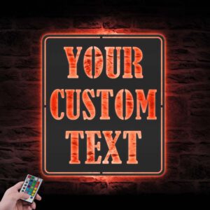 Your-Custom-Text-Words-Metal-Wall-Art-LED-Light-10