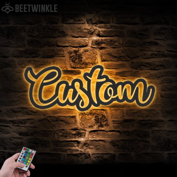 Your-Custom-Text-Words-Metal-Wall-Art-LED-Light-4