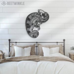 Zentangle-Chameleon-Metal-Wall-Art-LED-Light-2