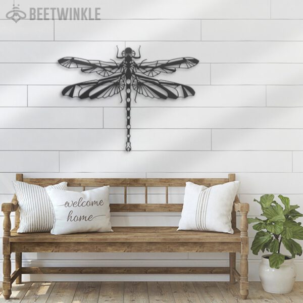 Zentangle-Dragonfly-Metal-Wall-Art-LED-Light-6