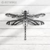 Zentangle-Dragonfly-Metal-Wall-Art-LED-Light-7