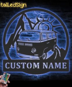 Alternative view of Custom Bus Camping Car Metal Wall Art Led Light