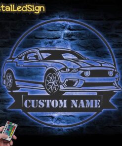 Alternative view of Custom Garage Metal Wall Art Led Light