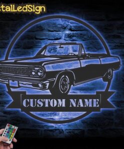 Alternative view of Custom Garage Metal Wall Art Led Light