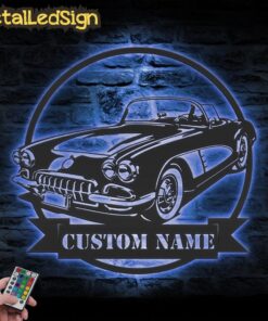 Alternative view of Custom Garage Metal Wall Art Led Light