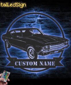 Alternative view of Custom Garage Metal Wall Art Led Light