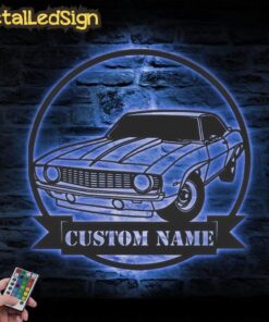Alternative view of Custom Garage Metal Wall Art Led Light